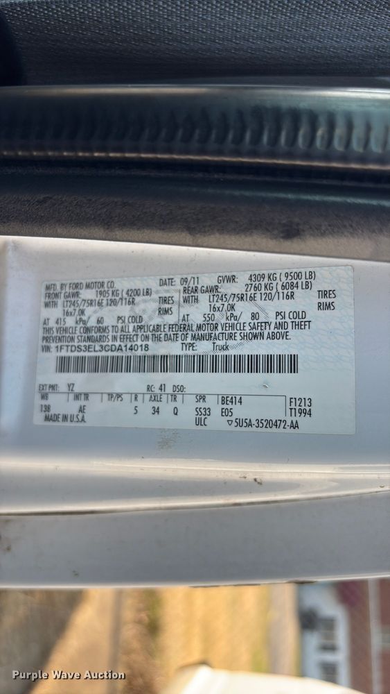 image for item EV2863 2012 Ford E350 handicap accessible van