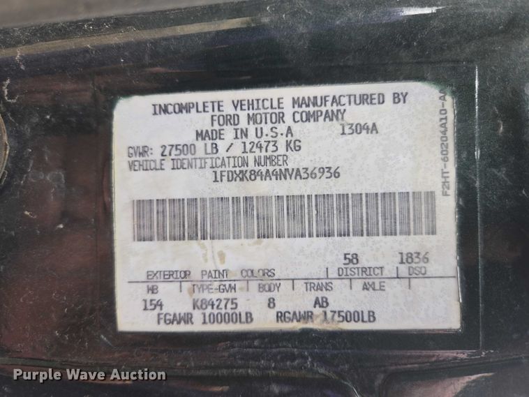 image for item EV5990 1992 Ford F800 dump truck