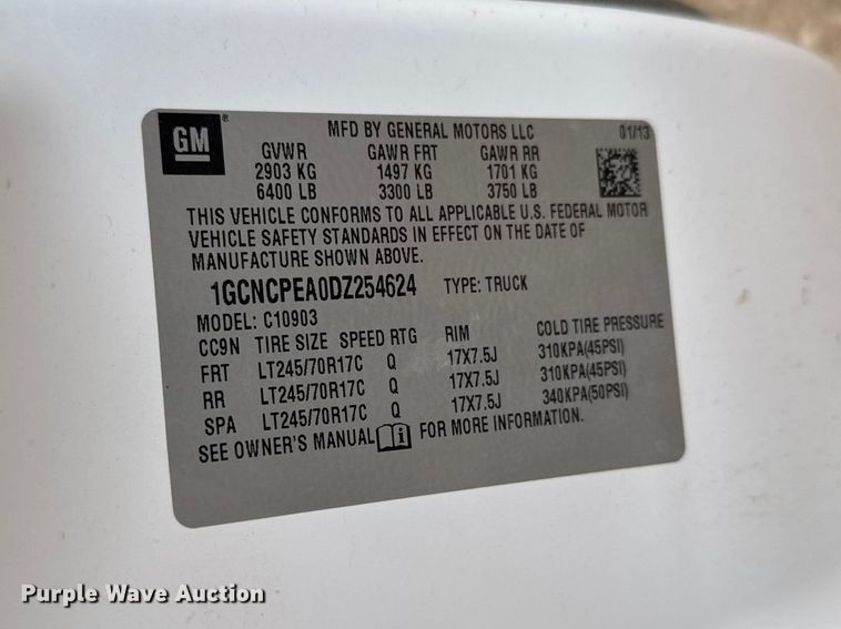 image for item FB7306 2013 Chevrolet Silverado 1500 pickup truck