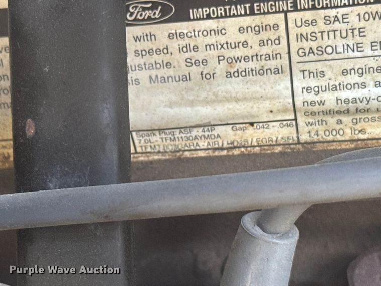 image for item FB7324 1996 Ford F700 pumper fire truck
