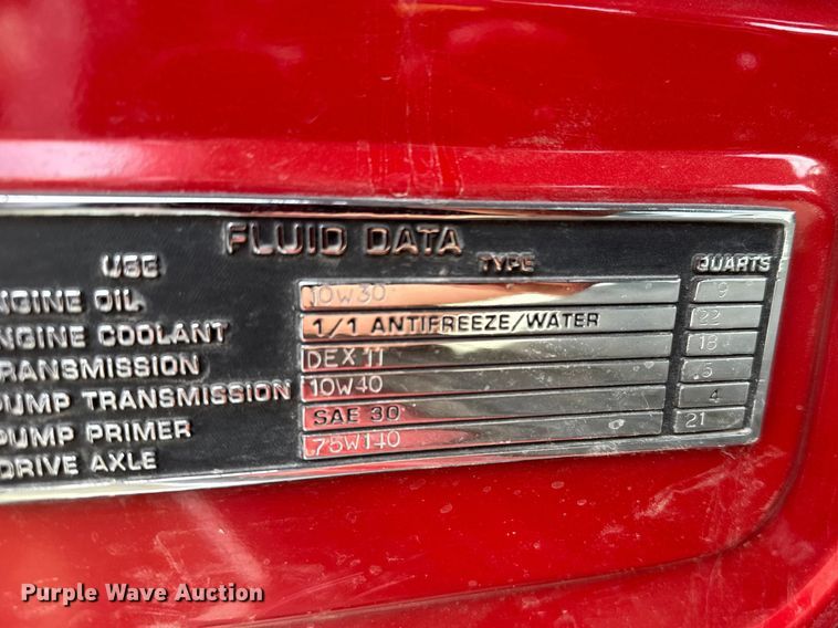 image for item FB7324 1996 Ford F700 pumper fire truck
