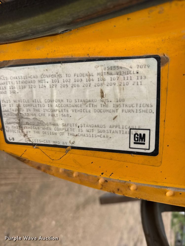 image for item FB7342 1982 GMC 7000 dump truck