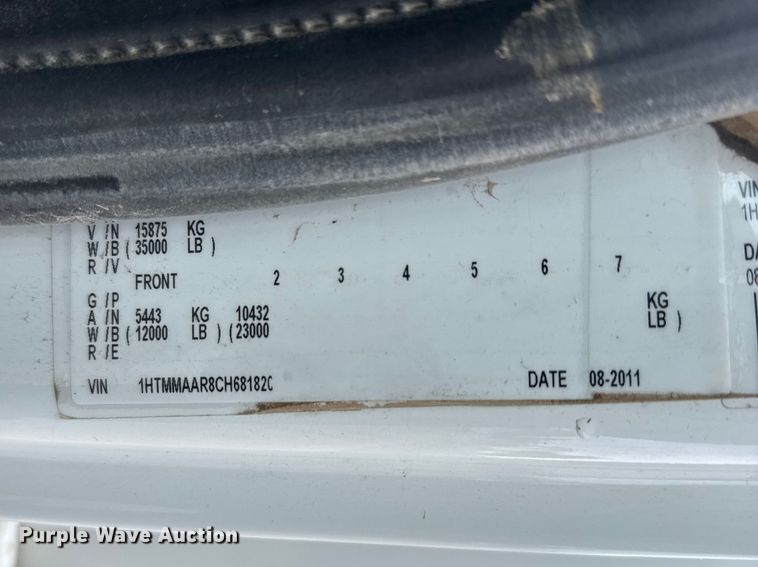 image for item FB7344 2012 International DuraStar refuse truck