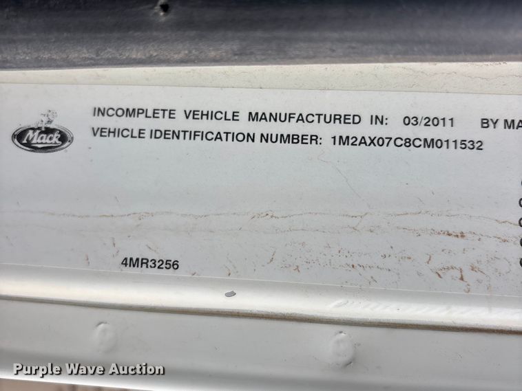 image for item FC2222 2012 Mack GU dump truck