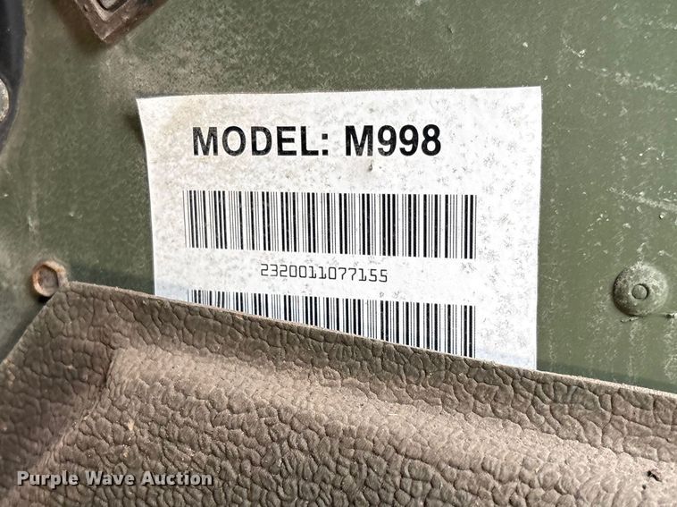 image for item FC5648 1990 AM General M998 SUV