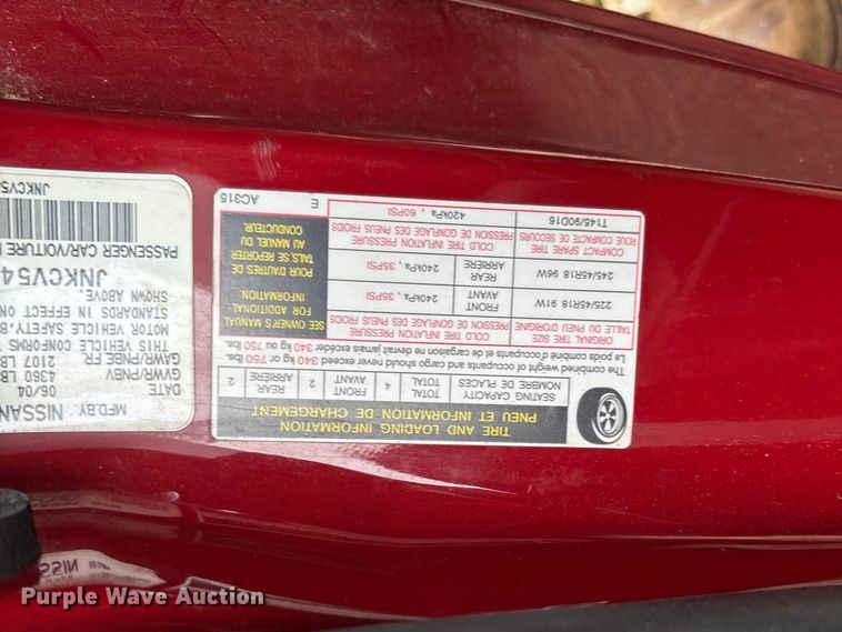 image for item FC5667 2004 Infiniti G35 