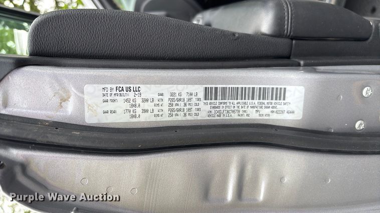 image for item FC5669 2019 Dodge Durango SSV SUV