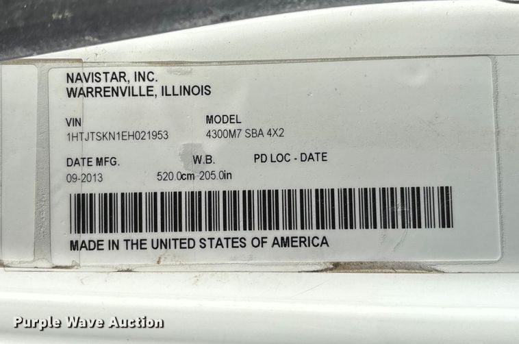 image for item FC5680 2014 International 4300 vacuum truck
