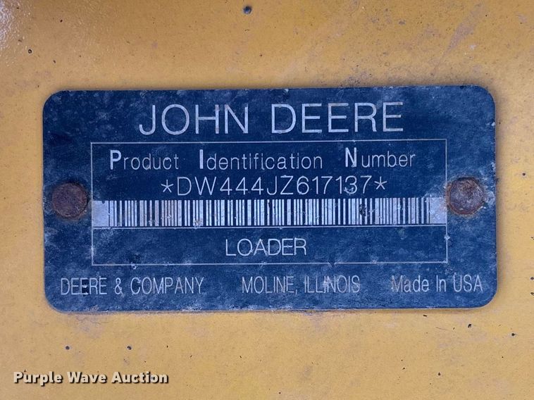 image for item FC5701 2008 John Deere 444J wheel loader