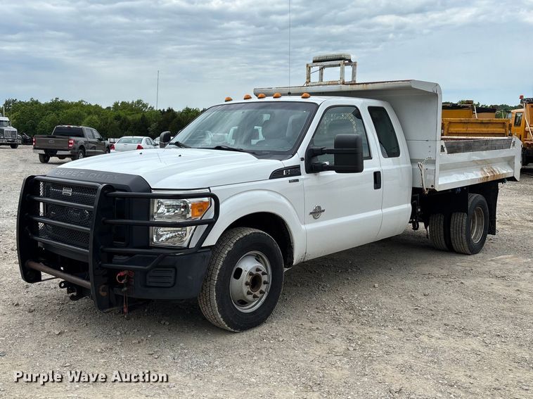 image for item FC5706 2015 Ford F350 Super Duty XL Ext. Cab dump bed pickup truck