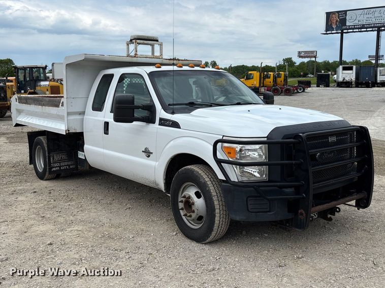 image for item FC5706 2015 Ford F350 Super Duty XL Ext. Cab dump bed pickup truck