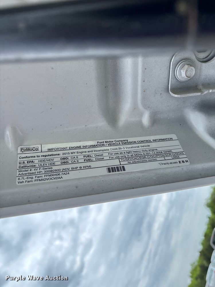 image for item FC5706 2015 Ford F350 Super Duty XL Ext. Cab dump bed pickup truck