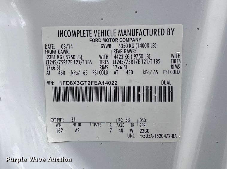 image for item FC5706 2015 Ford F350 Super Duty XL Ext. Cab dump bed pickup truck