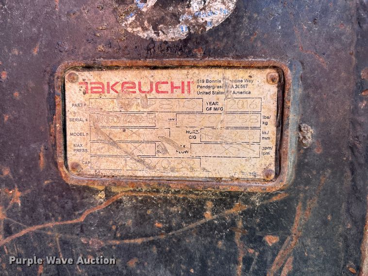 image for item FC5730 2015 Takeuchi TL8 tracked skid steer loader