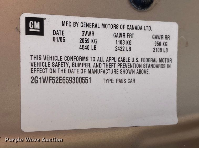 image for item FG0356 2005 Chevrolet Impala 
