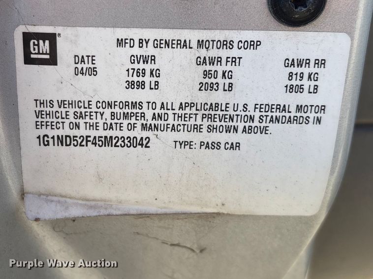 image for item FG0358 2005 Chevrolet Malibu Classic 