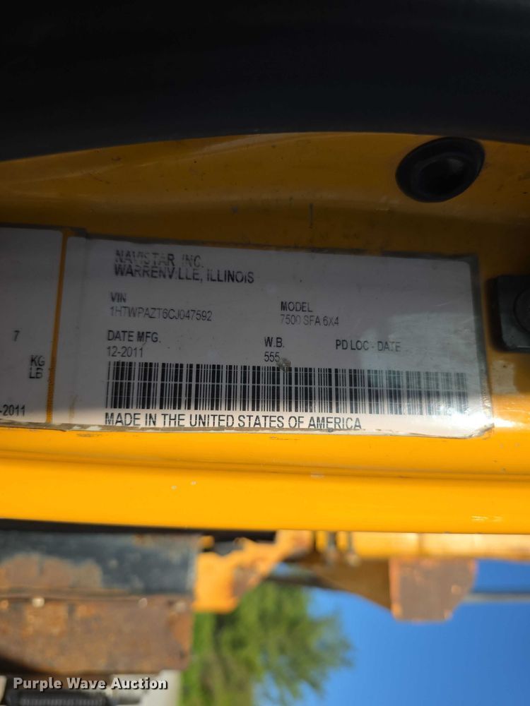 image for item FH6009 2012 International 7500 dump truck