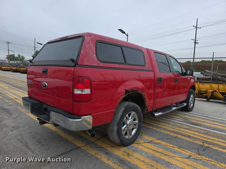image for item FH6092 2008 Ford F150 Crew Cab flatbed pickup truck