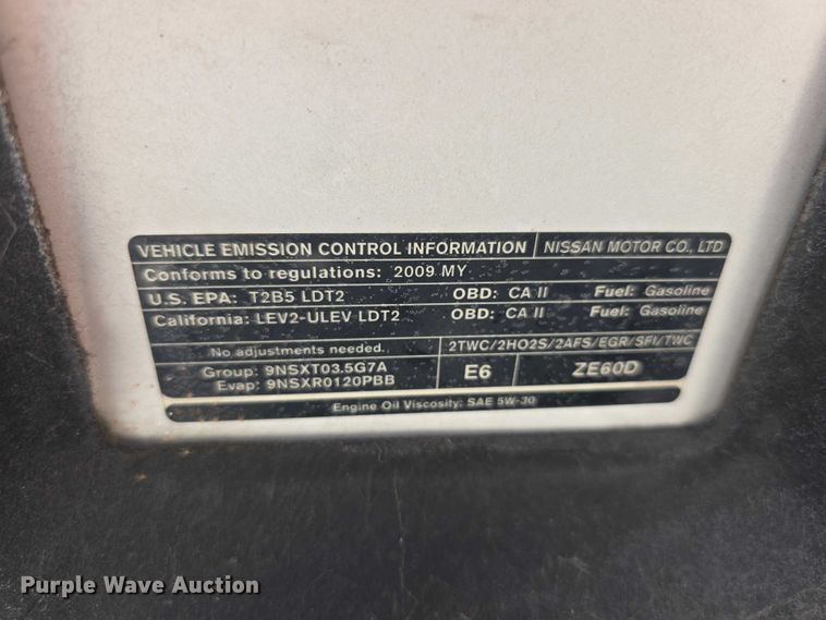 image for item FH6104 2009 Nissan Quest van