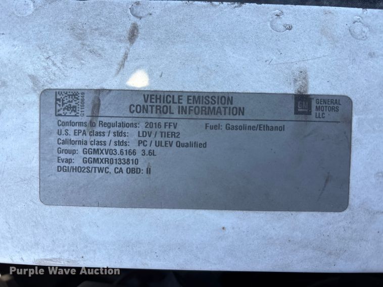 image for item FK1436 2016 Chevrolet Impala Limited Police Cruiser 