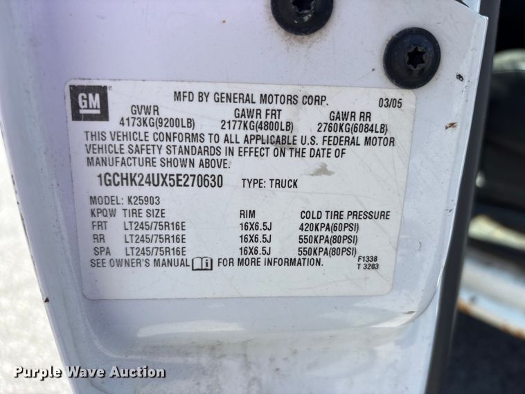 image for item FK1448 2005 Chevrolet Silverado 2500HD pickup truck