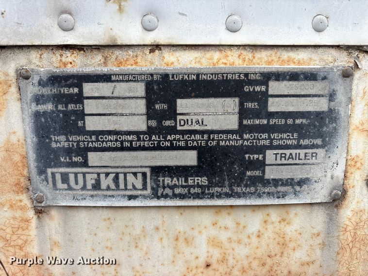 image for item FK1459 1994 Lufkin TFV-IP ST dry van trailer