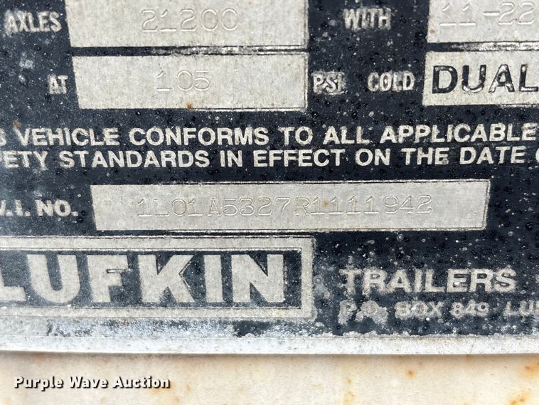 image for item FK1459 1994 Lufkin TFV-IP ST dry van trailer
