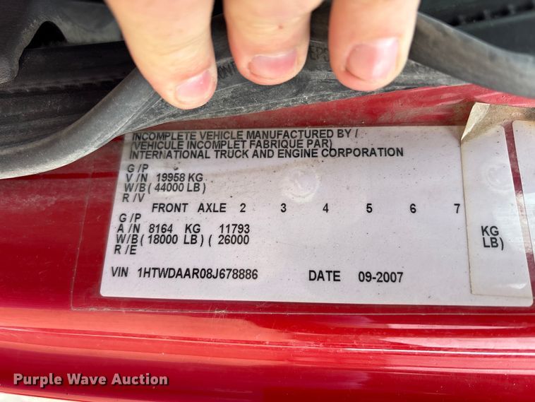 image for item FK1461 2008 International 7400 SFA dump truck