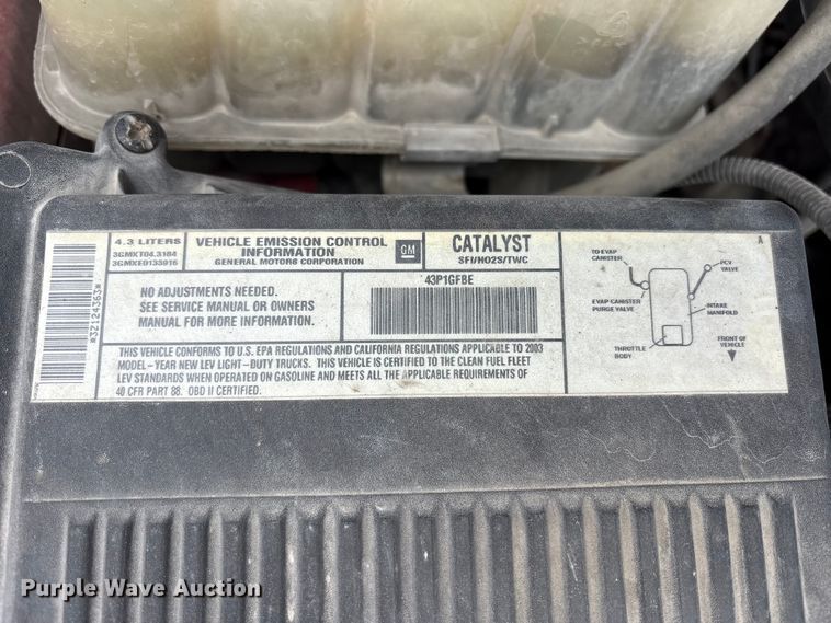 image for item FK1462 2003 Chevrolet Silverado 1500 pickup truck