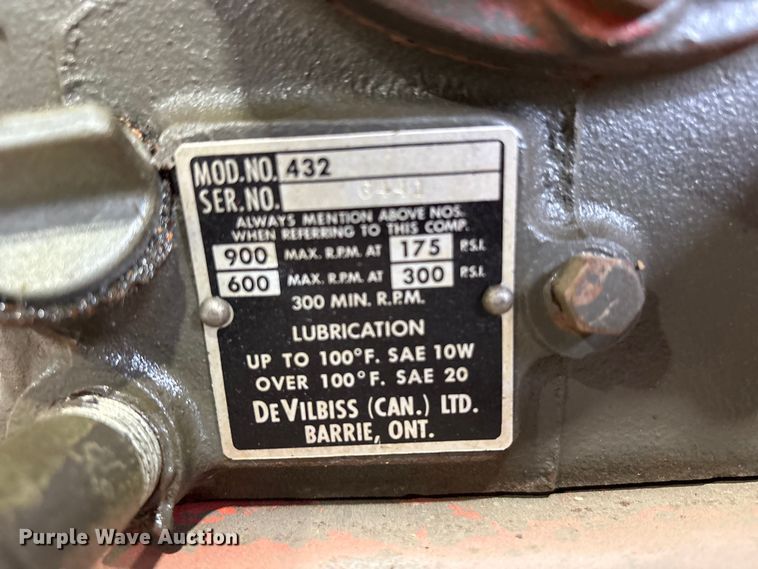 image for item FK1481 DeVILBISS air compressor