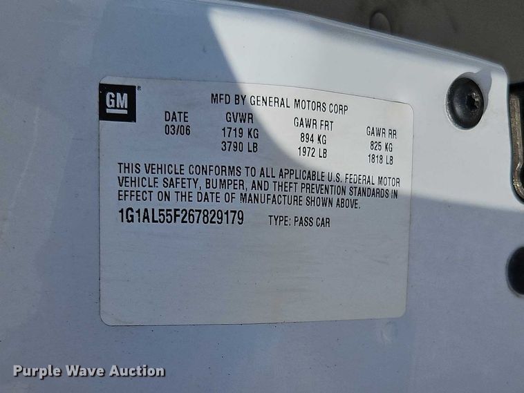 image for item FN5633 2006 Chevrolet Cobalt 