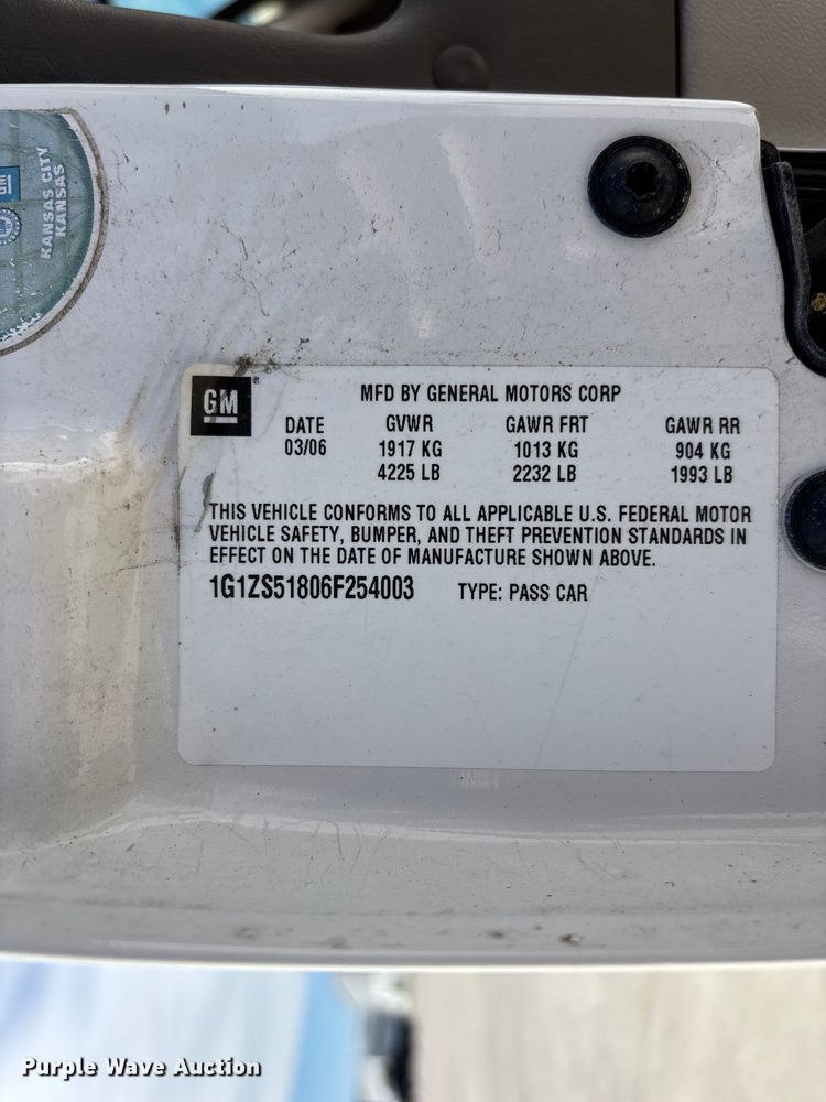 image for item FN5638 2006 Chevrolet Malibu 