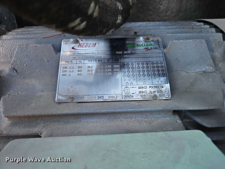 image for item FN5661 (2) Sullair ST1109AC air compressors