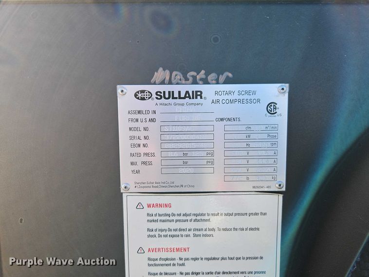 image for item FN5661 (2) Sullair ST1109AC air compressors