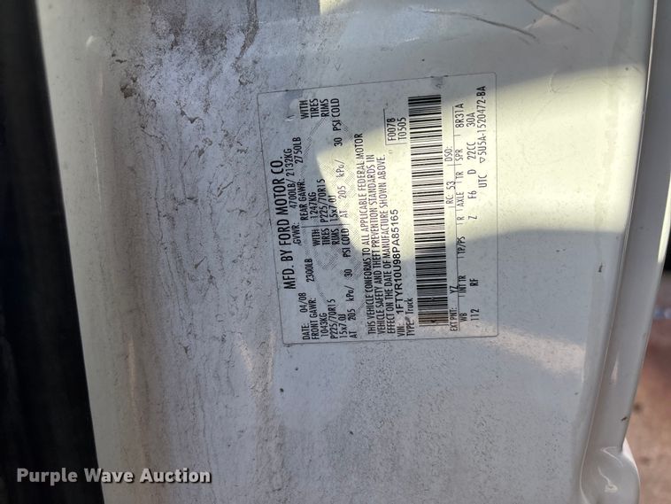 image for item FN5668 2008 Ford Ranger pickup truck