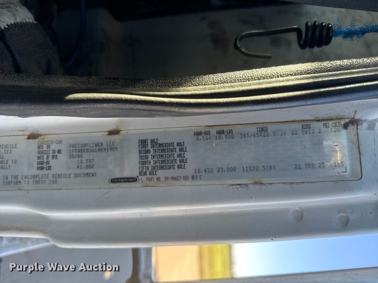 image for item MX9246 2001 Freightliner FL80 sewer jetter truck