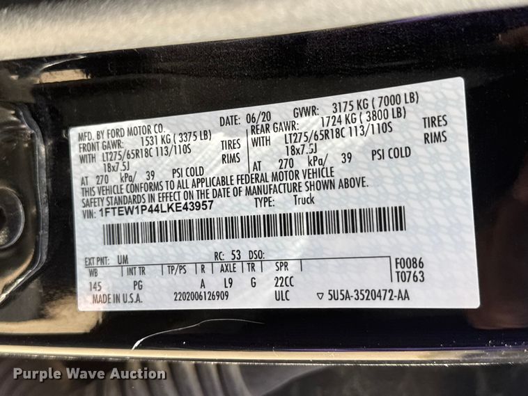image for item MX9264 2020 Ford F150 Police Responder  Crew Cab pickup truck