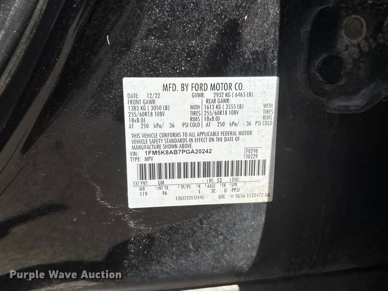 image for item MX9266 2023 Ford Explorer Police SUV