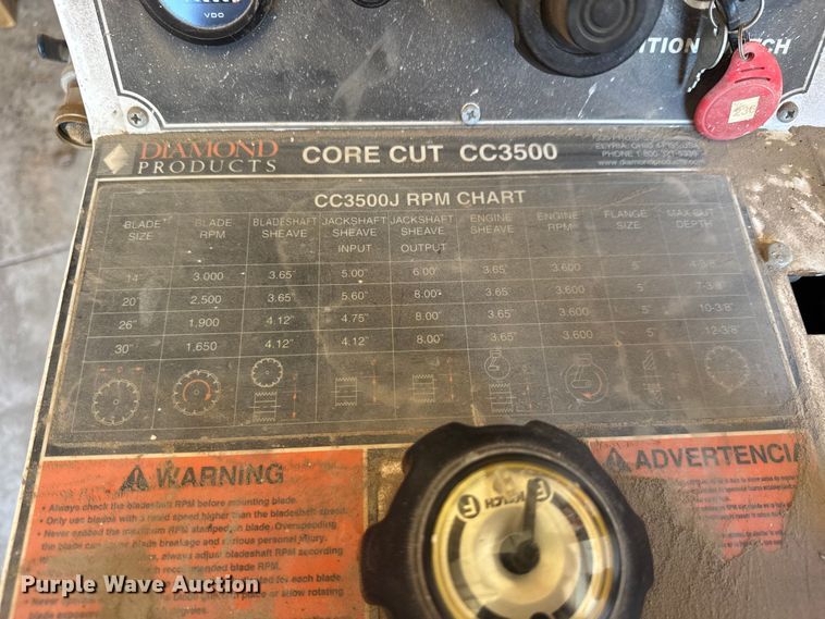 image for item MX9277 Diamond Products Core Cut CC3500 concrete saw