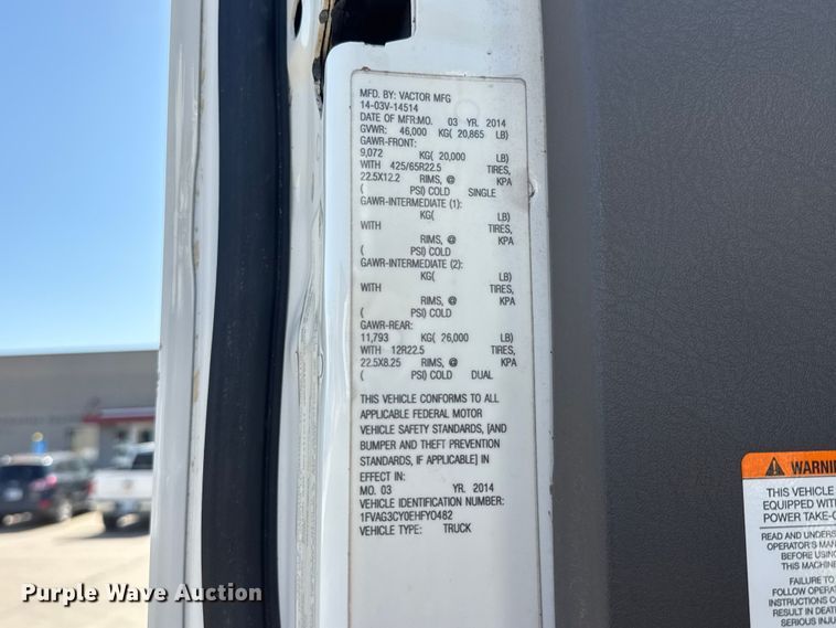 image for item MX9285 2014 Freightliner 114SD sewer jetter truck