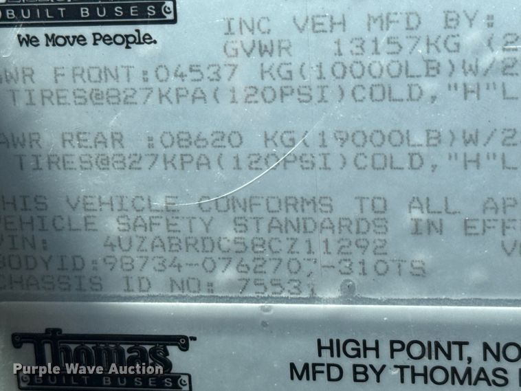 image for item MX9286 2008 Freightliner B2 school bus