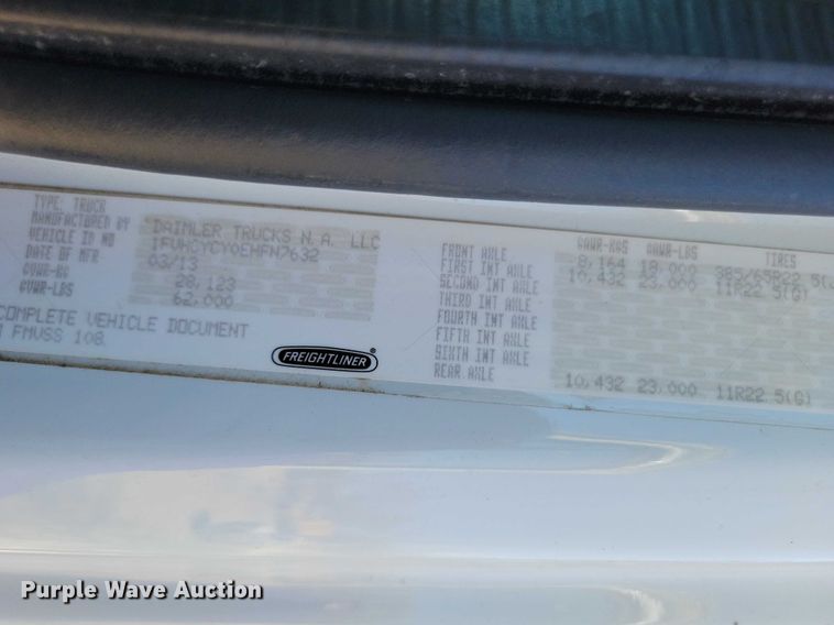 image for item NK9917 2014 Freightliner Business Class M2 refuse truck