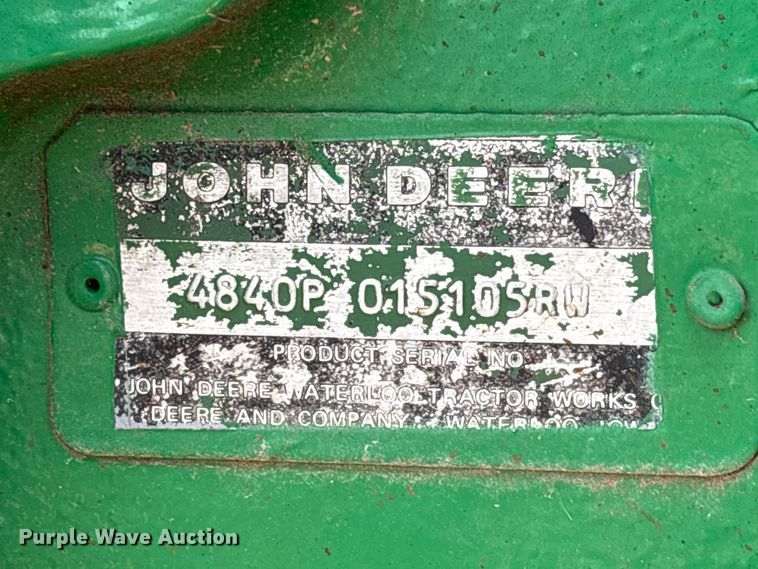 image for item EA7289 John Deere 4840 tractor