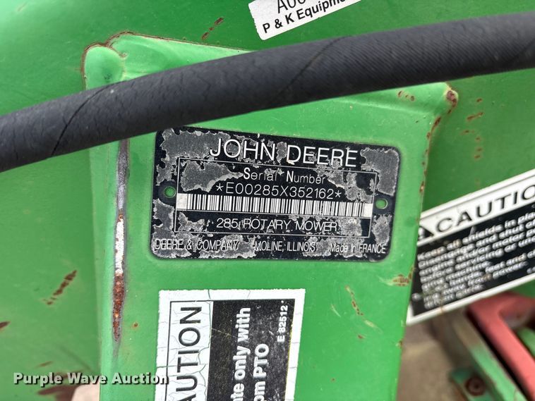 image for item ET2052 John Deere 285 disc mower