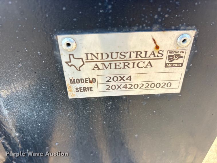 image for item ET2078 Industrias America 20X4 hay bale trailer
