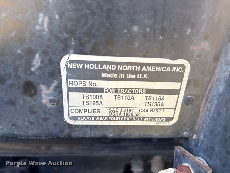 image for item EU5596 2004 New Holland TS125A tractor