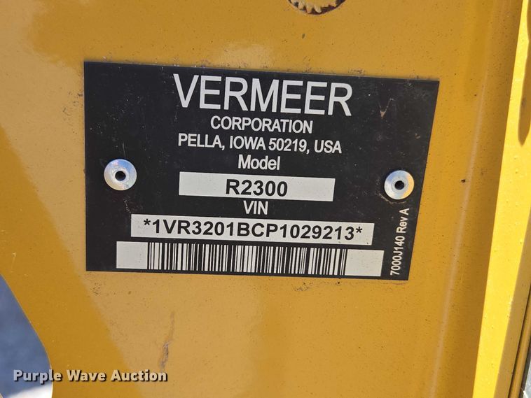 image for item EW0135 2023 Vermeer R2300 hay rake