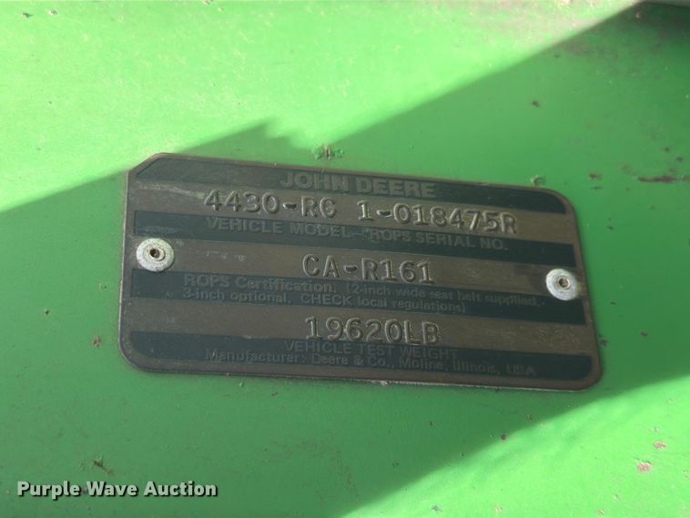 image for item FB8168 John Deere 4430 tractor