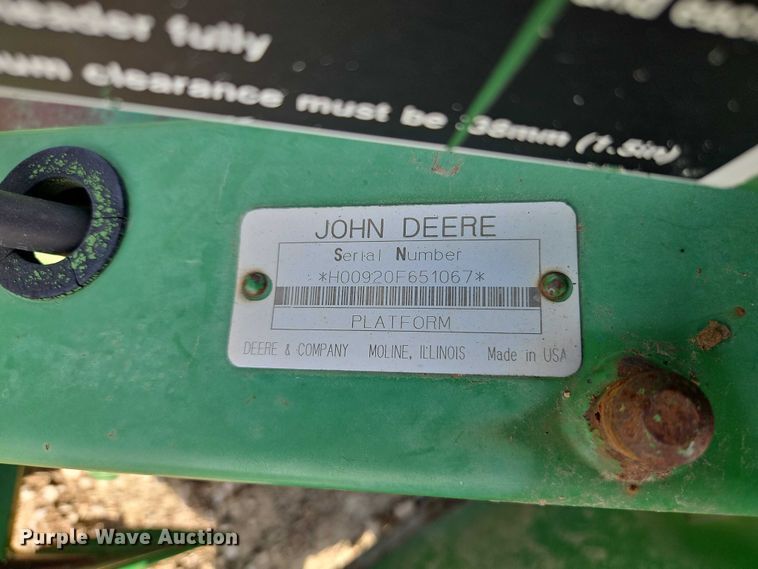 image for item FN5678 John Deere 920 flex head