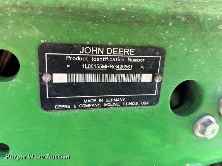 image for item YA3557 2023 John Deere 6155M MFWD tractor